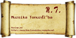 Muzsika Tonuzóba névjegykártya